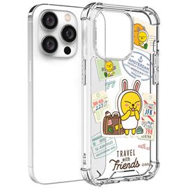 [S2B] KAKAO FRIENDS Clear AirCushion Reinforced Case – Slim, Shock-Absorbing, Wireless Charging Compatible, Camera & Button Protection for iPhone - Made in Korea